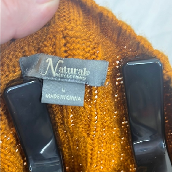 Natural Reflections Brown Crew Neck Cable Knit Sweater - Picture 2 of 3